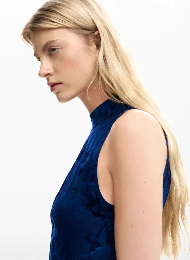 DESIGUAL royal blue Night Garden Dress for Women | Best Price UAE